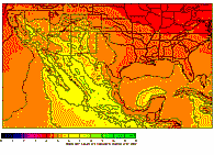 mapa de radiación